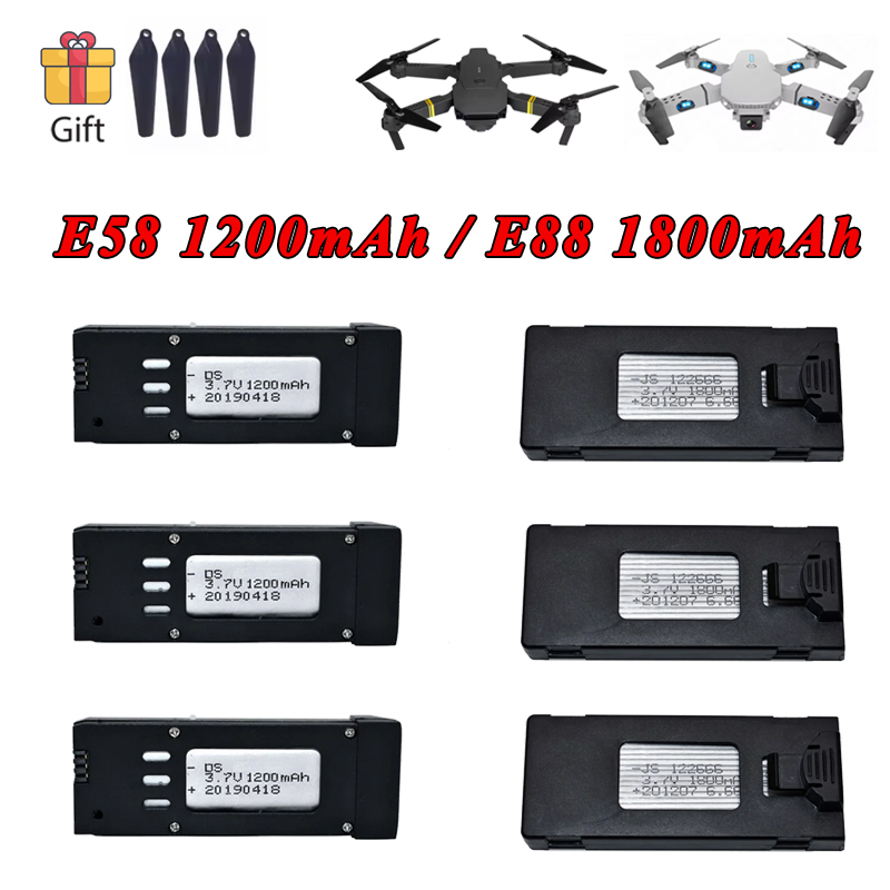 Eachine Drone E58 - 3.7V 1200mAh 1800mAh Lipo Battery for