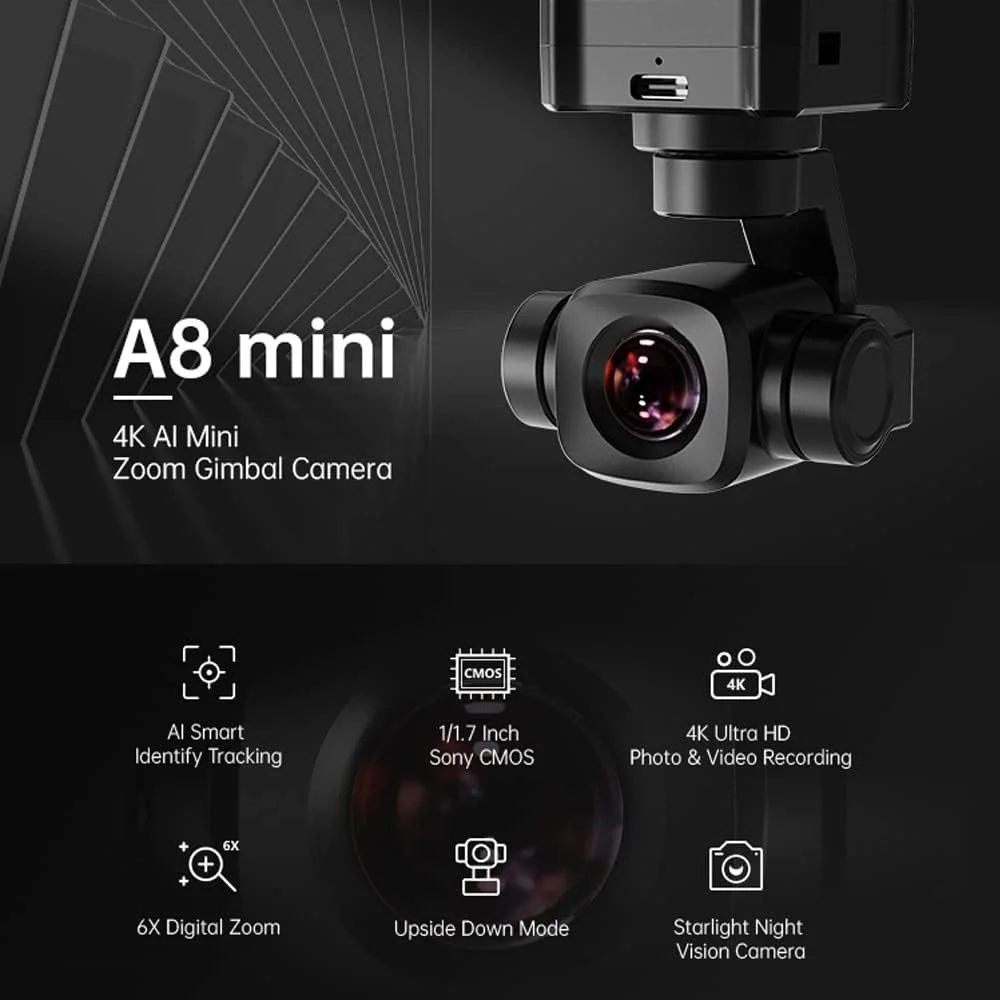 SIYI A8 Mini 4K 8MP Gimbal Cam - огляд і ціна Drone Camera Vlog