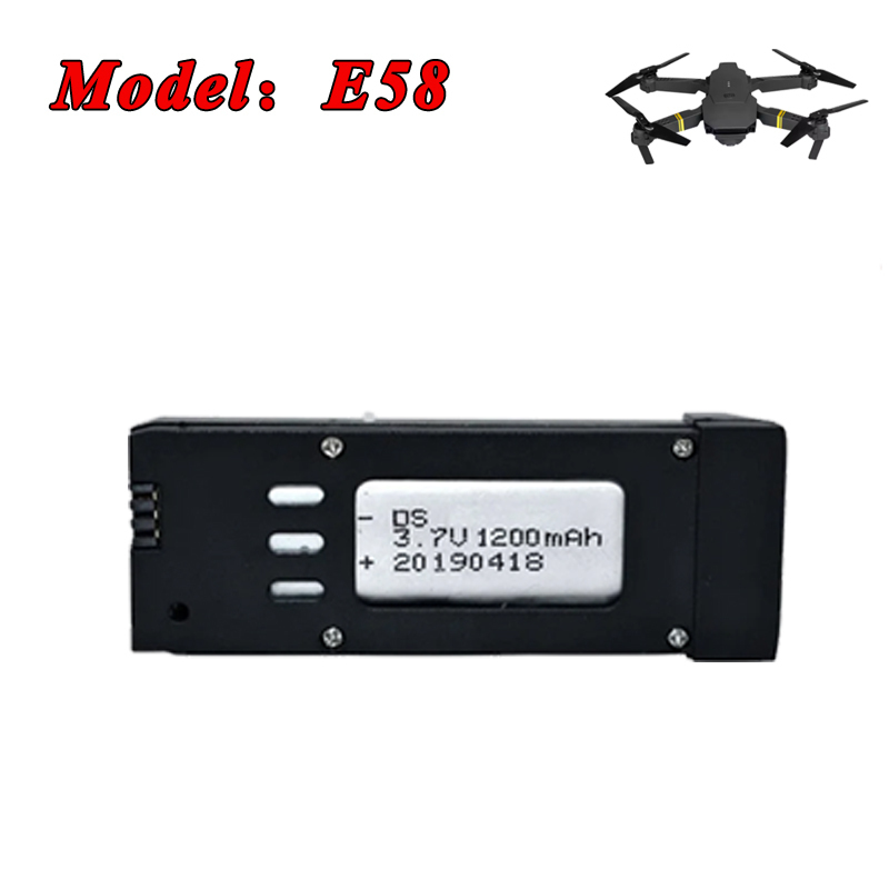 3.7V 1200mAh 1800mAh Lipo Batt - огляд і ціна Eachine Drone E58